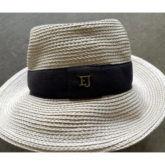 Eric Javits Squishee Instinct Hat Womens One Size Natural Black Sun UPF 50+ - Picture 2 of 14